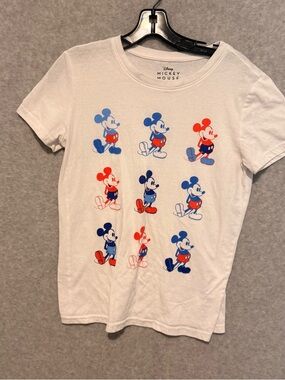 Disney Kids Mickey Mouse Graphic Tee - White, Red & Blue